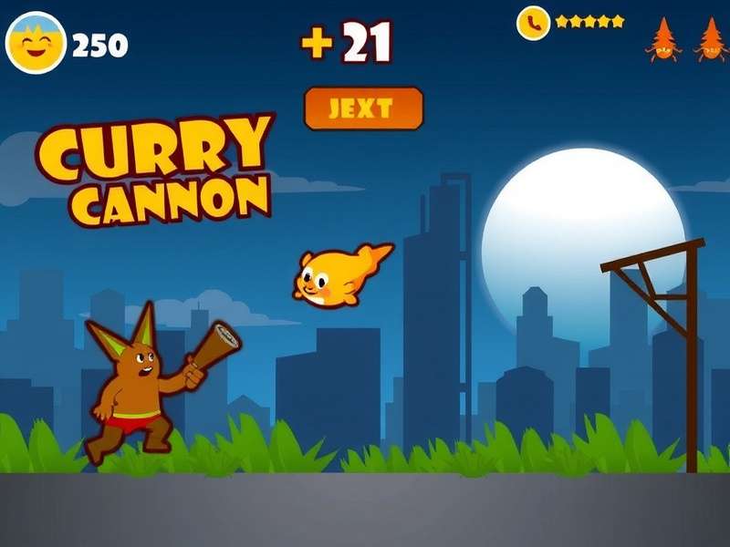 Curry Cannon Gameplay Action Curry Cannon game screenshot showing a character firing spice cannons at enemies